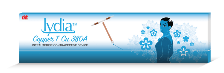 Lydia Copper T CU 380A intrauterine contraceptive device