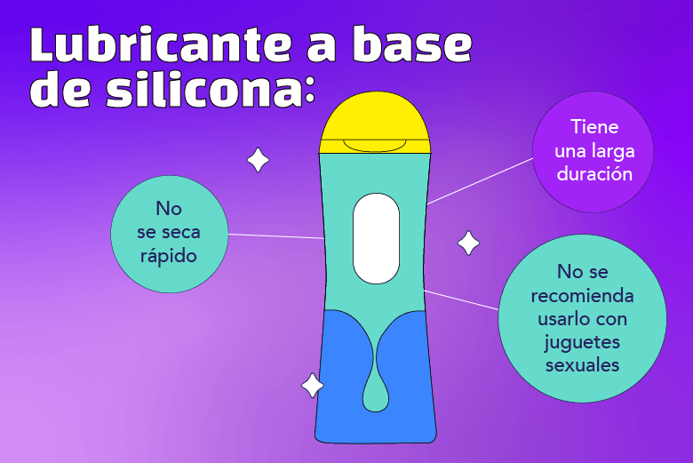 Ilustración de lubricantes sexuales a base de silicona
