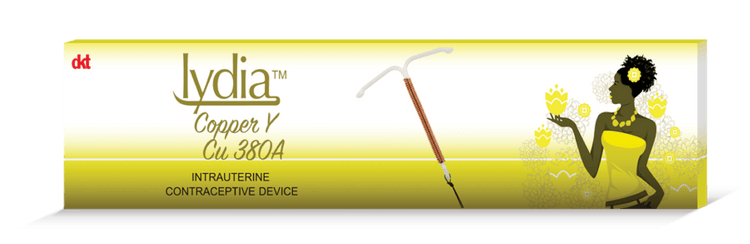 Lydia Copper Y CU 380A Packshot intrauterine contraceptive device